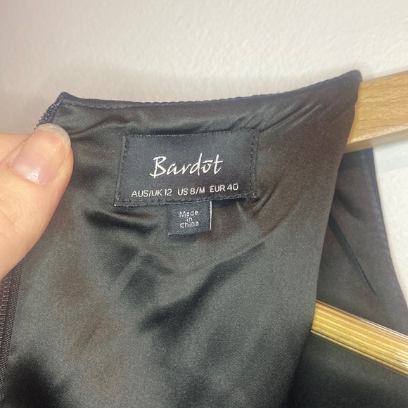 Bardot - Black Dress Asymmetrical Hem - Size 12 - Picture 3 of 10